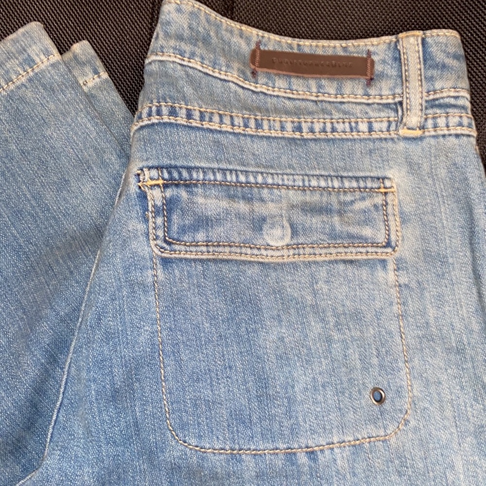 Christopher blue denim, cargo chopped jeans 6 pockets new with tags